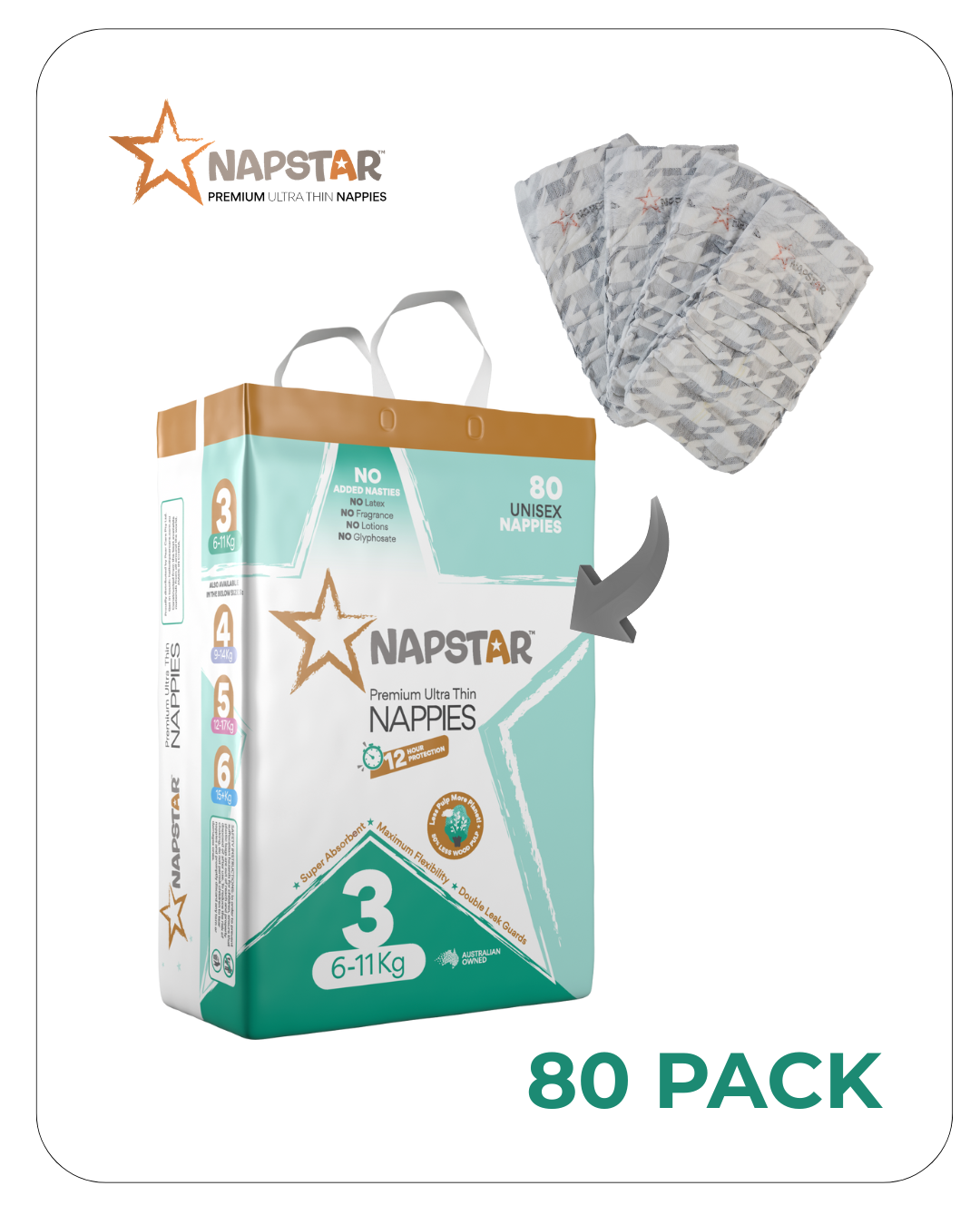 Napstar Premium Size 3 - 6-11kg 240 pack