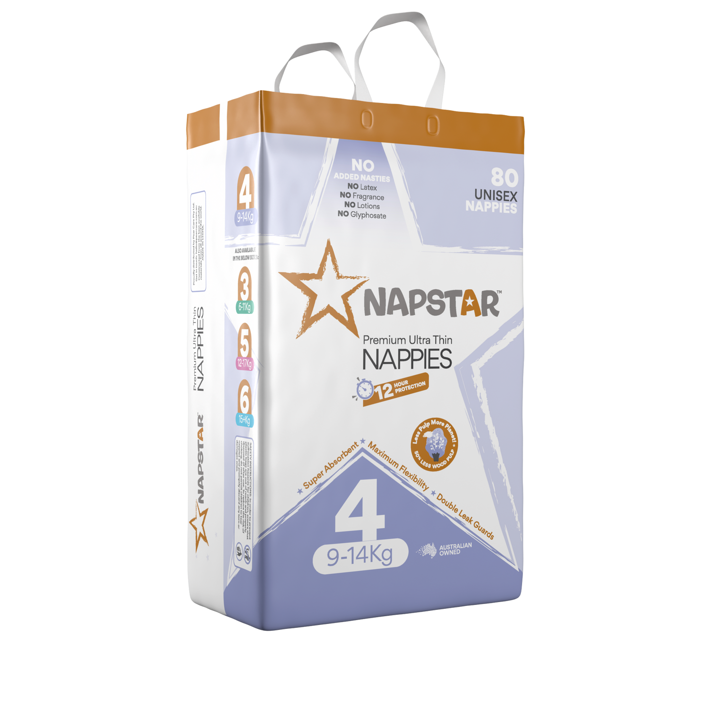 Napstar Premium Ultra-Thin Size 4 - 9-14kg 80/pack