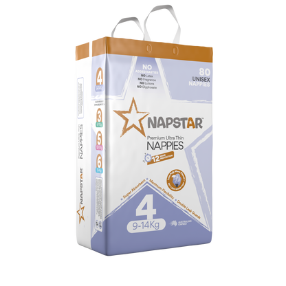 Napstar Premium Ultra-Thin Size 4 - 9-14kg 80/pack