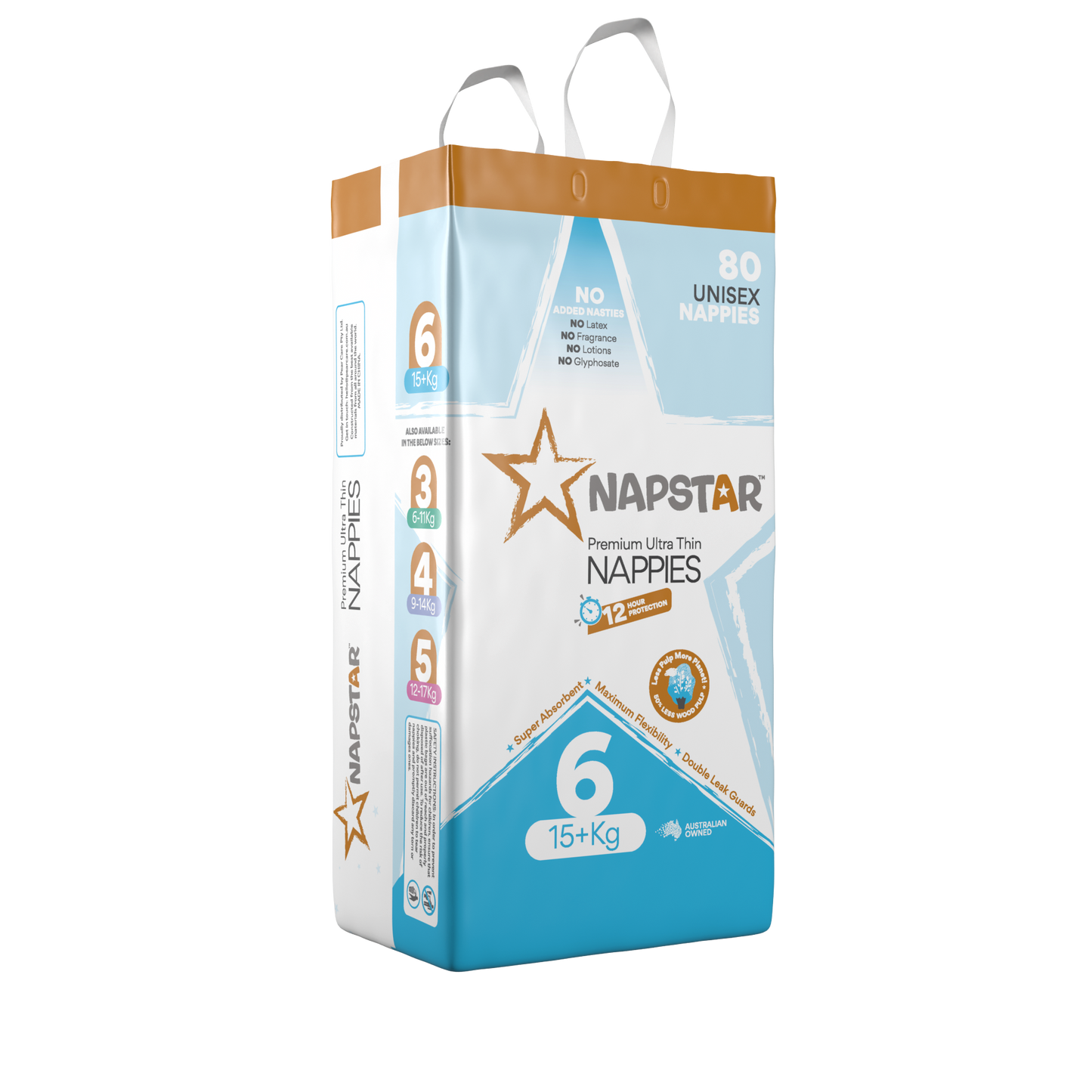 Napstar Premium Ultra-Thin Size 6 - 15kg+ 80/pack